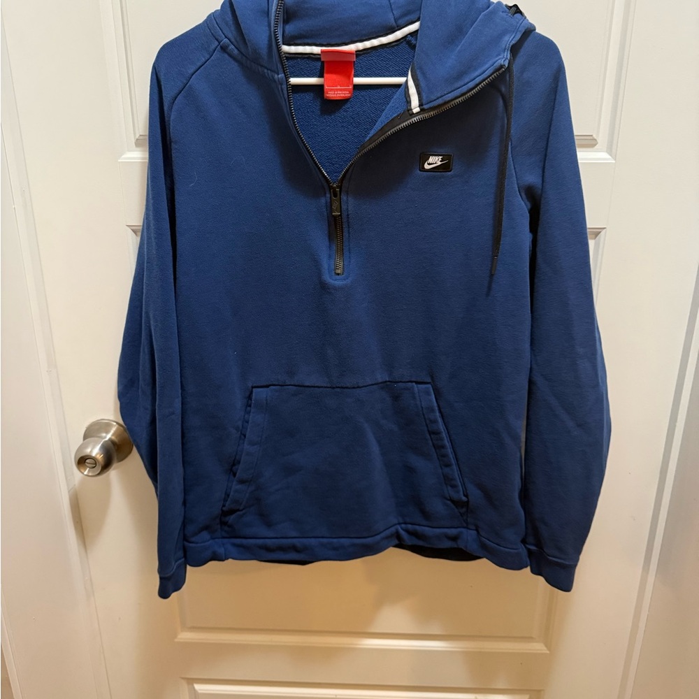 Vintage Women's Nike‎ Blue Pullover Hoodie Size Large